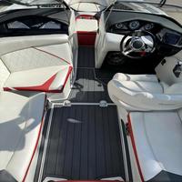 Tapis de pont en mousse EVA imitation teck pour plateforme de bain et cockpit de bateau Tige R20 2014, style SeaDek MarineMat Gatorstep, auto-adhésif