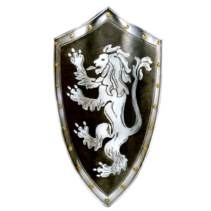 Bouclier de protection pour chauffage Lion Rampant, Chevalier Guerrier, Acier, Bataille, Templier - Product Image 3