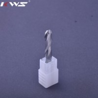 Fraise à graver miniature en carbure de tungstène de qualité industrielle KWS / Outil de fraisage CNC pour le bois avec personnalisation OEM, revêtement TiAlN, HRC65