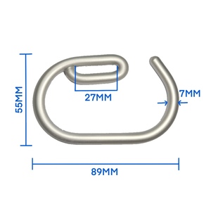 Dairoku G Type Aluminum Alloy <b>Hook</b> 89mm X 55mm Eye Slip <b>Hook</b> For Bags And Handbags - Product Image 1
