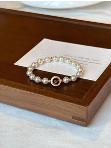 925 Sterling Silver Pearl and Tiger Eye Stone <b>Bracelet</b> for Women High End <b>Bracelet</b> with a Stylish and Elegant Design - Product Image 6