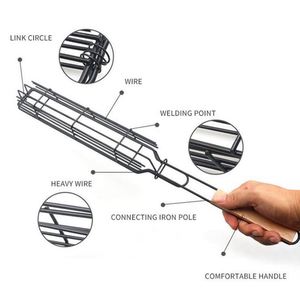 Panier de cuisson pour barbecue extérieur en gros avec poignée longue, filet de grillade antiadhésif, outils de barbecue - Product Image 4