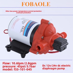 FOBAOLE 33 Modèles Pompe de surpression mini-diaphragme auto-amorçante 12V/24V CC <span class=keywords><strong>pour</strong></span> <span class=keywords><strong>camping</strong></span>-<span class=keywords><strong>car</strong></span>/yacht 10,6L <span class=keywords><strong>pour</strong></span> pressurisation 31m - Product Image 3