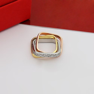 <span class=keywords><strong>Bague</strong></span> de luxe pour femme, trois couleurs, trois anneaux, diamant, marque de créateur, tendance <span class=keywords><strong>Carter</strong></span>, <span class=keywords><strong>bague</strong></span> pour homme, cadeau d'anniversaire, vente chaude - Product Image 4