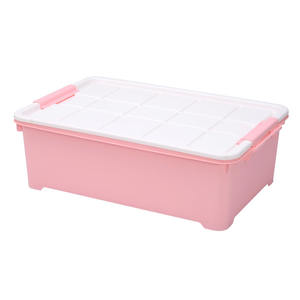 Caja de almacenamiento de plástico para debajo de la cama, rectangular, con tapa, organizador para niños, para ropa, juguetes, libros, capacidad de 0L-5L - Product Image 1
