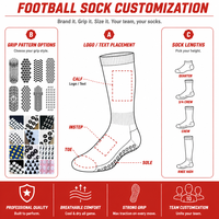 Chaussettes de sport en silicone antidérapantes en nylon pour le football, chaussettes personnalisées de haute qualité en coton tricoté XY pour l'athlétisme