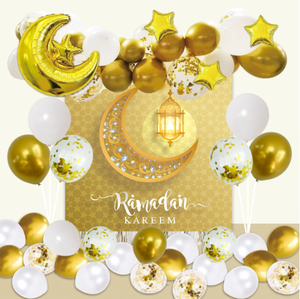 بالونات عيد مبارك، خلفية رمضان كريم، زينة إسلامية، طقم قوس بالونات للحفلات - Product Image 6