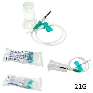Ago a Farfalla 23G per Prelievo Sanguigno Sicuro, Set per Infusione Endovenosa a Basso Dolore per Flebotomia Medica e Cliniche Veterinarie - Product Image 5