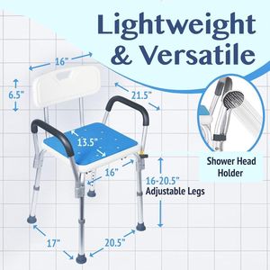 Cadre en aluminium Siège <span class=keywords><strong>de</strong></span> chaise <span class=keywords><strong>de</strong></span> <span class=keywords><strong>douche</strong></span> en plastique à hauteur réglable <span class=keywords><strong>Banc</strong></span> <span class=keywords><strong>de</strong></span> bain bariatrique <span class=keywords><strong>avec</strong></span> <span class=keywords><strong>dossier</strong></span> amovible - Product Image 2