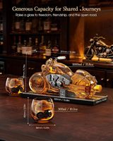 Carafe à whisky en forme de moto, cadeau, bouteille à liqueur en verre |   Bouchon de bouteille, design en relief, verre transparent, décoration de bar, whisky et spiritueux