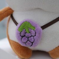 Porte-clés pendentif en peluche mignon Fruits et Chatons, breloque de sac à dos, 12 cm, en coton PP super doux, jouet animal en peluche moelleux