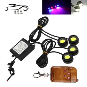 JHS haute qualité Eagle Eyes une ceinture quatre COB Led ampoule DRL clignotant lumière antibrouillard pour voiture universelle