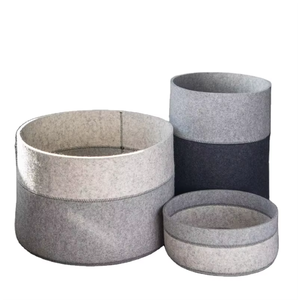 Fabrikgefertigte Zweifarbige Woll-Vliesstoff-<span class=keywords><strong>Organizer</strong></span>-Box, Umweltfreundlich, Faltbar, für Tischdekoration, Eleganter Europäischer Stil - Product Image 2