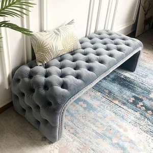 <span class=keywords><strong>Banc</strong></span> de fin de lit de luxe minimaliste de style américain, <span class=keywords><strong>banc</strong></span> <span class=keywords><strong>d</strong></span>'<span class=keywords><strong>entrée</strong></span> <span class=keywords><strong>d</strong></span>'hôtel moderne et classique pour chaussures, <span class=keywords><strong>banc</strong></span> de salon élégant à <span class=keywords><strong>vendre</strong></span> - Product Image 2