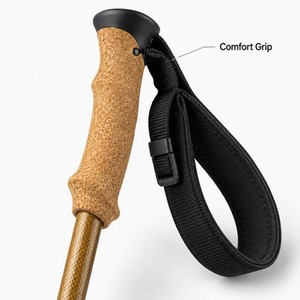 Bâtons de <span class=keywords><strong>ski</strong></span> Zeroring Premium en carbone et bambou, texture légère, bâtons de <span class=keywords><strong>ski</strong></span> alpins fixes avec poignée en liège - Product Image 3