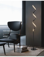 Lampe sur pied LED contemporaine créative en arc, minimaliste, intelligente, pour hôtel, salon, éclairage de piste de danse RGB, vente en gros