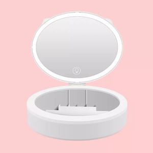 Wholesale of Desktop LED <b>Makeup</b> <b>Mirror</b> Storage Box by Manufacturer Integrated with Light Desktop Three Color Supplementary - Product Image 4