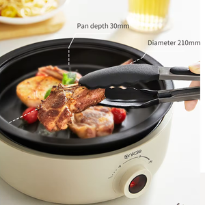 Ankale Revestimiento antiadherente Sartén eléctrica para el hogar 3L Control automático del termostato Ahorro <span class=keywords><strong>de</strong></span> energía Pizza Grill Pan Aparato <span class=keywords><strong>de</strong></span> cocina. - Product Image 3