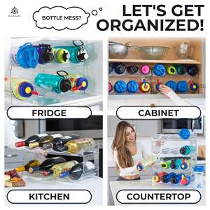 Organisateur de bouteilles de vin empilable polyvalent extra large de 64oz pour la cuisine pour Stanley Yeti Simple Morden - Product Image 6