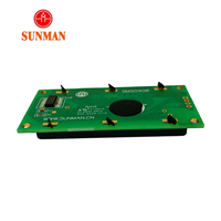 Écran LCD Sunman SMS0408 à code segmenté, 4 chiffres, point décimal, port série à deux fils, semi-transparent, semi-réfléchissant, positif