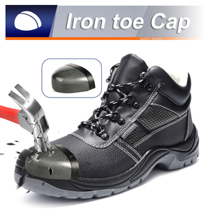 รองเท้าเซฟตี้ JIANKUN SBP ราคาประหยัด กันลื่น กันน้ำ หนังวัวลายนูน พื้น PU หัวเหล็ก เหมาะสำหรับงานก่อสร้างกลางแจ้ง ใช้ได้ทั้งฤดูร้อนและฤดูหนาว - Product Image 2