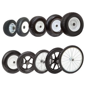 Gran oferta, ruedas de neumáticos sin planos de espuma de poliuretano PU sólido para carros de herramientas de jardín de césped, rodillo de Material de hierro plástico de nueva condición - Product Image 1