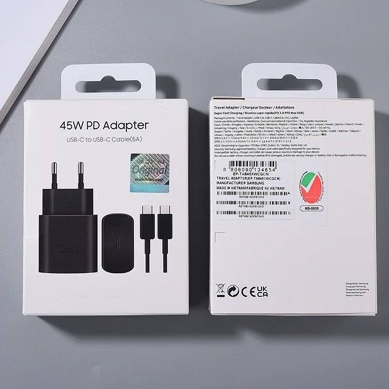 Black 45W charger +Cable , with Box