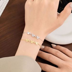 Dylam Charm Stylish Jewelry 925 Sterling Silver Link Chain Fly Butterfly Pendants <b>Bangles</b> & <b>Bracelets</b> for Women Birthday Gifts - Product Image 5