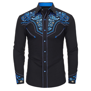 <span class=keywords><strong>เสื้อ</strong></span>เชิ้ตคาวบอยตะวันตกแขนยาวทรงสลิมฟิตย้อนยุคมีกระดุมปัก<span class=keywords><strong>ลาย</strong></span><span class=keywords><strong>ดอกไม้</strong></span>ออกแบบได้ตามต้องการ - Product Image 1
