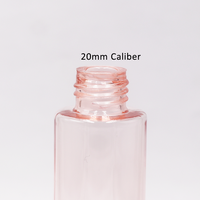 Vente flash - Flacon pompe en plastique PETG rose de 100 ml pour cosmétiques, soins de la peau