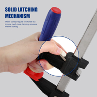 HAVORS Serre-joint à barre de 150 mm (6 po) à dégagement rapide, réglable, poignée en acier, capacité de charge de 2400 N/245 kg, ouverture maximale de 900 mm pour