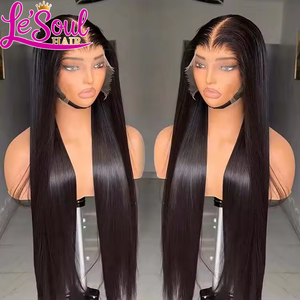 Perruques en cheveux humains bruts cambodgiens alignés sur les cuticules, perruques vietnamiennes originales, perruques frontales en dentelle 13x6 densité 200%, perruques indiennes brutes sans colle - Product Image 3