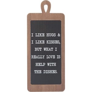 บ้านไร่ศิลปะผนังห้องครัว-ฉันชอบกอดและฉันชอบจูบแต่สิ่งที่ฉันรักคือความช่วยเหลือเกี่ยวกับอาหารการตกแต่งผนังสำหรับห้องครัว - Product Image 1