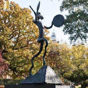 Statue grandeur nature extérieure jouant du piano en bronze Welcome Lady Statue - Product Image 4