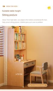 Small Apartment Integrated <strong>Desk</strong> Bookshelf Storage Drawers MDF <strong>Narrow</strong> Design for Student Home Learning Bedroom Wall <strong>Computer</strong> <strong>Desk</strong> - Product Image 4