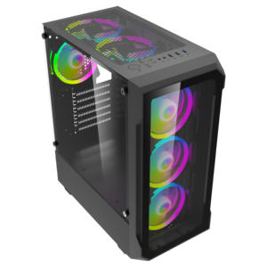 <span class=keywords><strong>Vetro</strong></span> temperato personalizzato <span class=keywords><strong>anime</strong></span> + pannello in rete metallica con display temperatura ventola RGB custodia per computer da gioco in plexiglass - Product Image 2