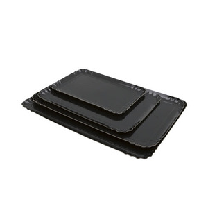 Plateau en papier pour pâtisseries personnalisées, plateau à gâteau noir, plateau carré rectangulaire pour en-cas, plateau à gâteau en <span class=keywords><strong>carton</strong></span>, vente en gros - Product Image 6