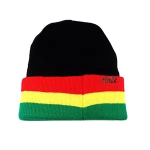 Nuovo arrivo berretto giamaicano cappelli free rasta knit hat crochet pattern striped Reggae rasta winter hats