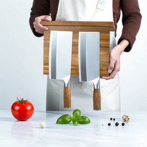 Tự nhiên Keo Gỗ từ dao chủ từ dao khối dao nhà bếp dao Organizer Magnetic Dao Đứng - Product Image 5