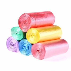 Factory Supply Disposable Color Bin Bags Degradable Black <b>Kitchen</b> <b>Plastic</b> Garbage T-Shirt Bags - Product Image 1
