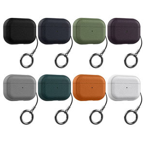 Coque de protection antichoc en cuir grainé TPU pour AirPods 4, compatible AirPods <span class=keywords><strong>Pro</strong></span> 2, avec sangle et porte-clés – Vente Flash - Product Image 1