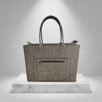 Bolsa de Fieltro de Poliéster Resistente con Diseño Personalizable, con Asa, Plegable, Contenedores de Almacenamiento Portátiles, Estilo Casual y de Lujo