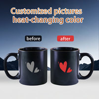 Tasse à café imprimée personnalisée 11 oz vierge personnalisable sublimation chaleur couleur changeante tasses magiques sensibles