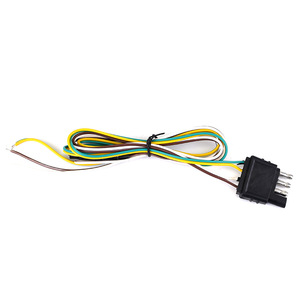Harnais de câblage de camion de <span class=keywords><strong>remorque</strong></span> plate à 4 voies robuste avec prise de connecteur | Extension de 25 pieds pour lumières et remorquage - Product Image 1