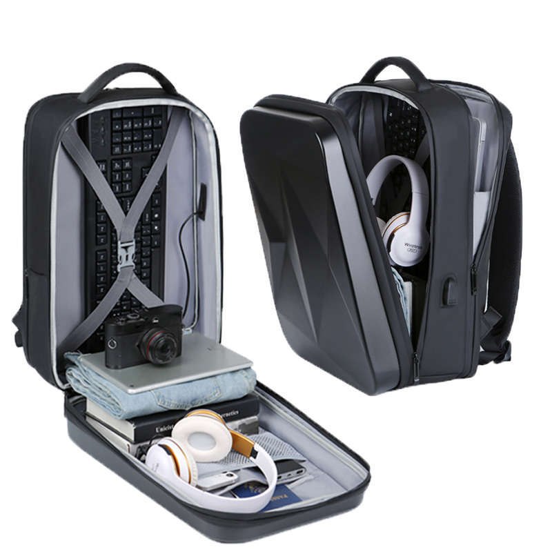 Più nuovo 2021 abs bagagli durevole zaino del computer portatile impermeabile zaino da viaggio custodia rigida bagagli borse con USB