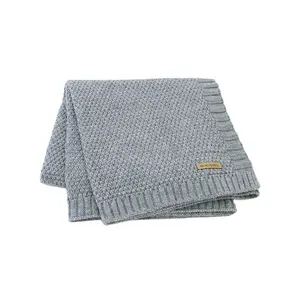Mimixiong, однотонное вязаное одеяло с узором, удобное мягкое детское вязаное одеяло для новорожденных