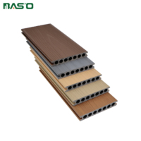 Dalles de terrasse en WPC écologiques pour extérieur, 18 mm d'épaisseur, panneau composite gaufré, grain de teck, imperméable, antidérapant, pour jardin et sous-sol