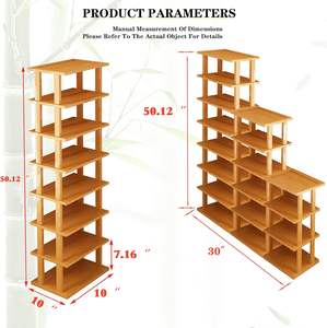 נעל במבוק מתלה נעליים אנכית למרחבים קטנים מתלה נעליים צר גבוה למארגן פינת כניסה לארון - Product Image 2