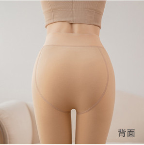 Leggings invernali da <span class=keywords><strong>donna</strong></span> ispessiti foderati in pile lucidi all'acqua, pantaloni neri senza Pilling, collant monopezzo - Product Image 4