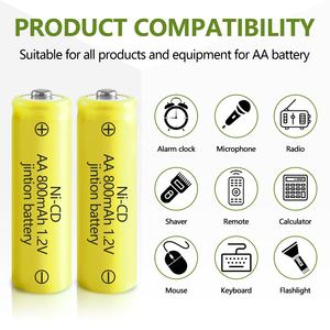 NiCD <span class=keywords><strong>AA</strong></span> 800mAh 1,2 V nicd Batterie 1,2 V Nickel Cadmium Batterien (nicd) Für Haushalts geräte - Product Image 2